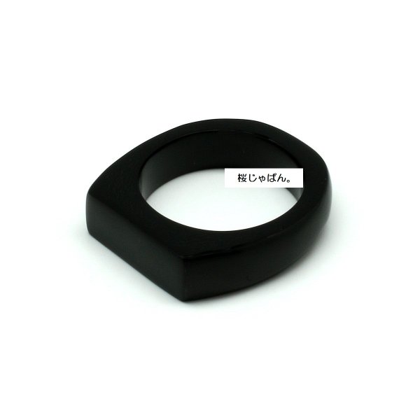画像1: 「水牛」指輪 リング landscape 黒 ブラック 10.5号 バッファローホーン レディス メンズ アクセサリー (1)