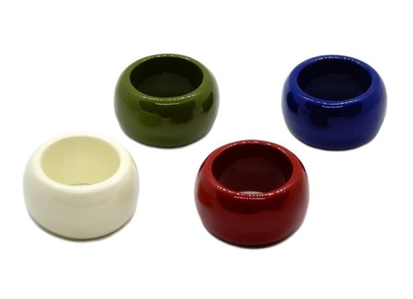 画像2: 「水牛」スカーフリング naby blue ネイビーブルー フルラッカー (2)