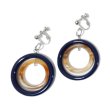 画像4: 「水牛」イヤリング ダブルリング ネイビーブルー navy blue (4)
