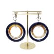 画像2: 「水牛」イヤリング ダブルリング ネイビーブルー navy blue (2)