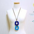 画像3: 「水牛」ペンダント オーバル oval　ネイビー & ターコイズブルー (3)