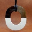 画像2: 「水牛」ペンダント オーバル oval ホワイト 白 white（2） (2)