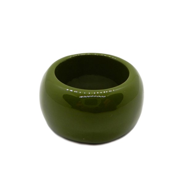 画像1: 「水牛」スカーフリング olive オリーブ フルラッカー (1)