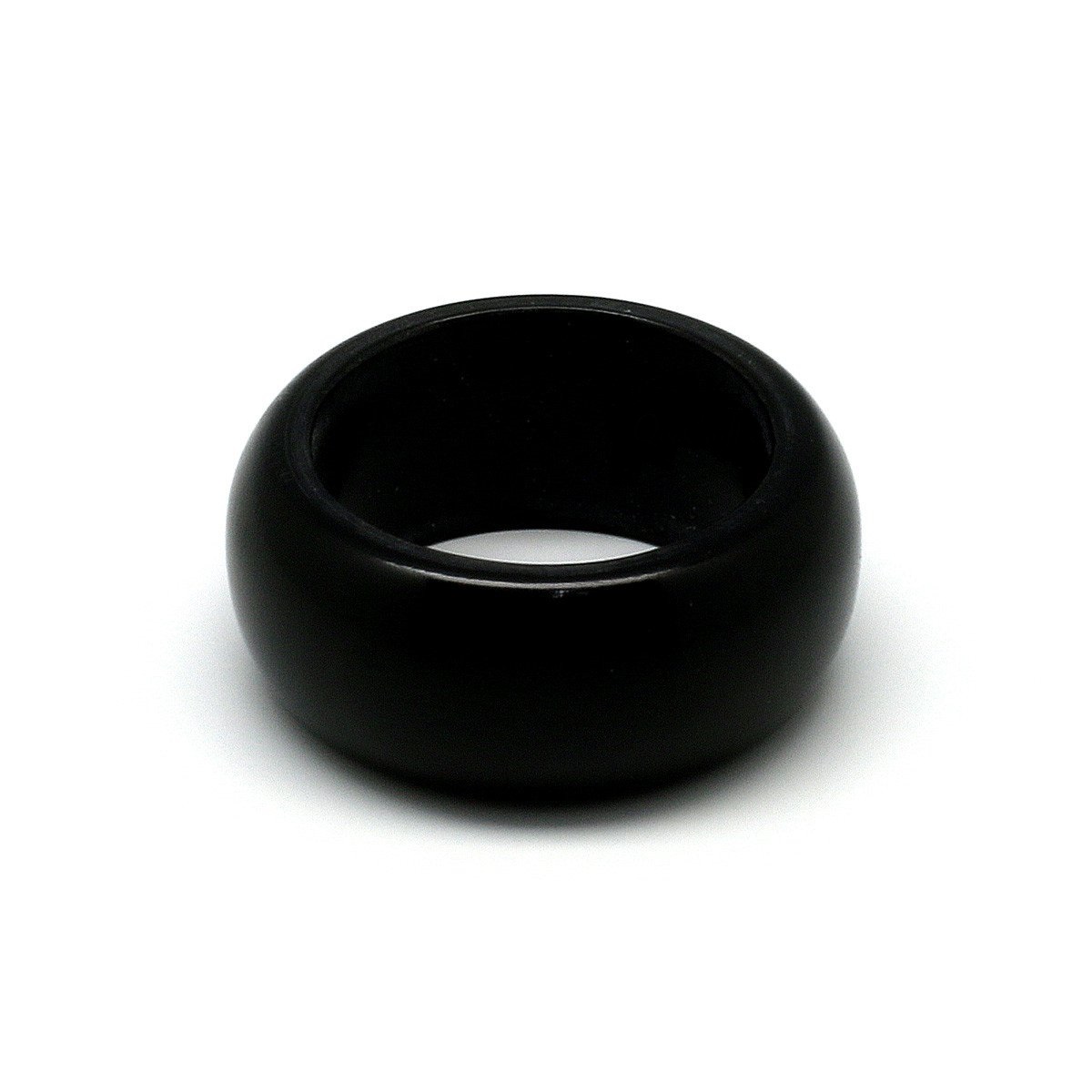 水牛」指輪 シンプルリング 黒 ブラック 10.5号-幅0.9cm バッファロー ...