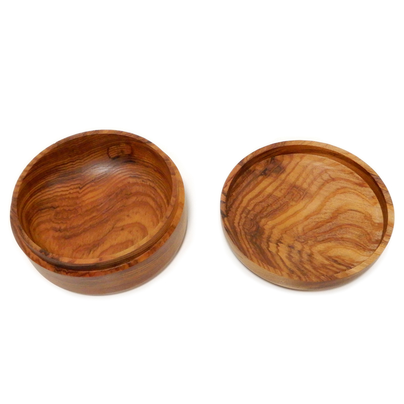 木の品」香合 屋久杉 縮み杢 無垢材 Φ10.5cm (1) 茶道具 Wooden goods