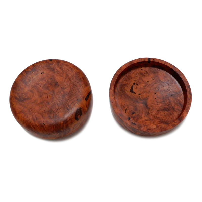 木の品」香合 花梨 Karin 瘤杢 無垢材 Φ6.0cm（40）茶道具 Wooden